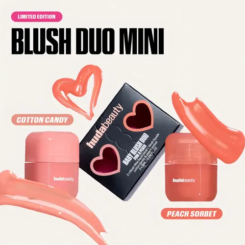 Huda Beauty Rubor Líquido Duo Pink Peach 2 Tonos Baby Blush