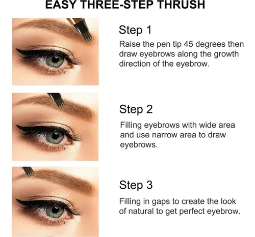 Lápiz De Cejas Microblading Boobeen 2 Pcs Impermeable