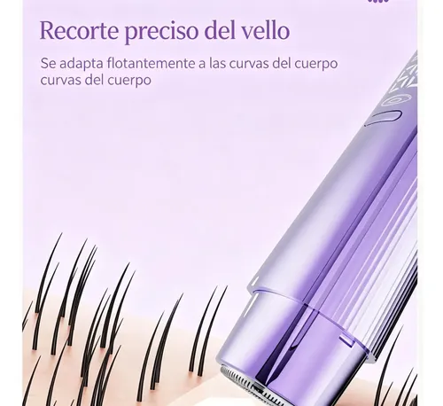 Depiladora Eléctrica Doble Cabeza Lavable Uso Corporal