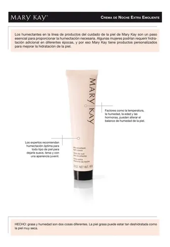 Mary Kay Crema Noche Extraemoliente