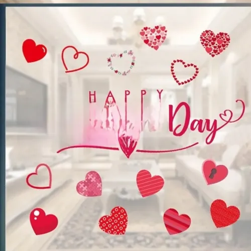 Adhesivos Con Ventana En Forma De Corazón, Reubicable