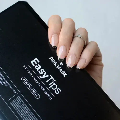 Easy Tips Pink Mask Almendra Soft Gel Press On