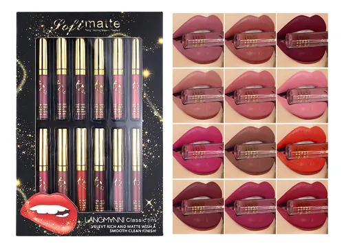 Set Lipgloss Color Matte Gloss Caja De Regalo Matte &te