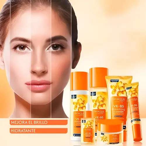 Bioaqua Set Facial 6 Piezas Vitamina E Y B5 30+