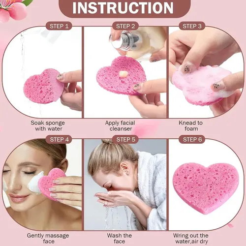 Caa 50 Esponjas Faciales Comprimidas, Celulosa Cosmética
