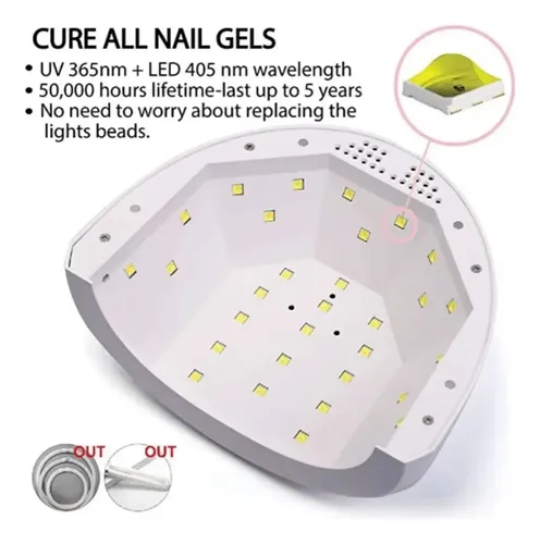 Cabina Led Kerapro 48w Para Uñas De Gel Profesional
