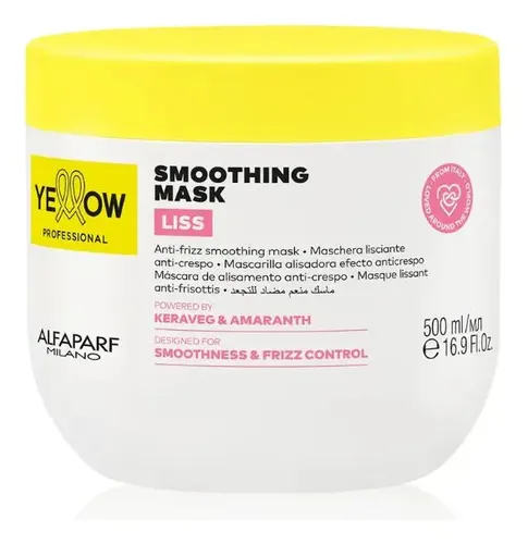 Máscara Anti Frizz Alfaparf Yellow Liss Smoothing Mask X 500 Ml