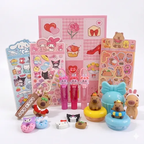 Caja Calendario Adviento 12 Regalo Kit Set Maquillaje Nena