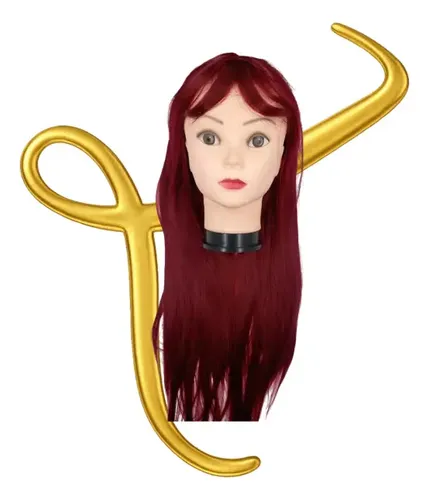 Peluca Sintética LUCKY PLUS Lacia con Ondas Flequillo 70cm A19 Bordo
