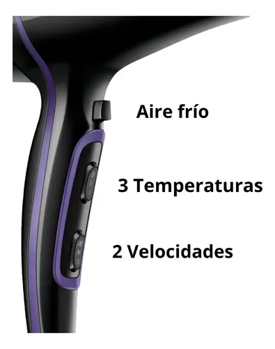 Secador De Pelo Mondial Scn-01 Black Purple 2000 Watts
