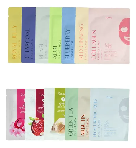Set X13 Mascarillas Faciales Coony Hidratantes Antimanchas