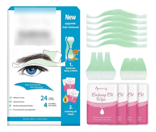 Tiras De Cera Fría Beauty7 Para Cejas Masculinas (24
