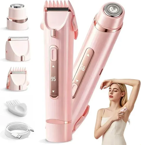 Depilador Eléctrico Para Mujer Con Luz Led Portátil 2 En 1