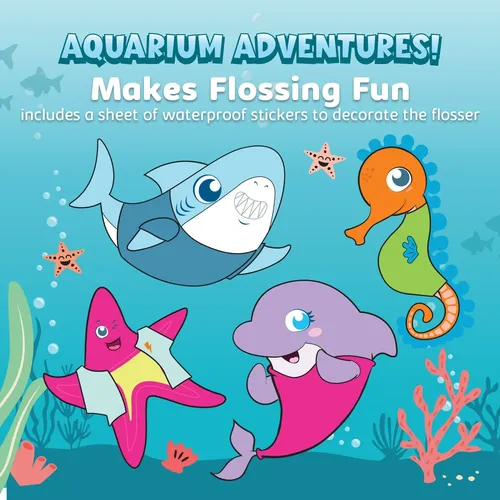 Hilo Dental Acuático Aquasonic Para Niños A Partir De 6 Años Azul