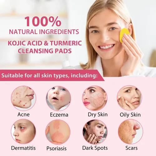 Almohadillas Limpiadoras Cúrcuma Rostro Manchas Oscuras
