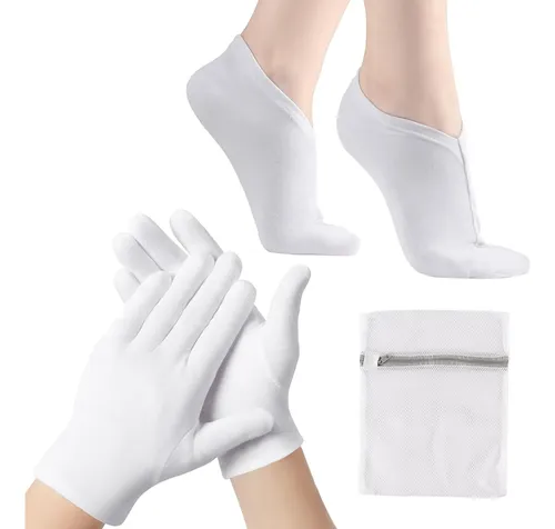 Guantes Y Medias Algodón Hidratantes Para Manos Y Pies