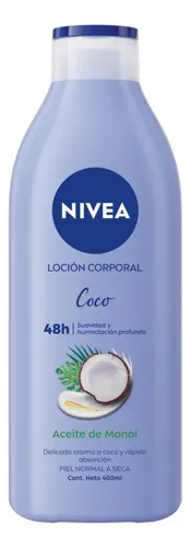 Crema Nivea Loción Corporal Coco Y Aceite De Monoi 400g