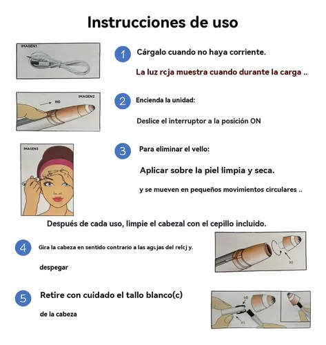 Depiladora Eléctrica Portatil Recortador Cejas Nariz Eyebrow