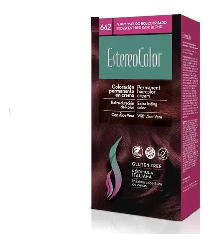 Tintura Estereocolor Kit 662 Rubio Oscuro Rojizo Irisado