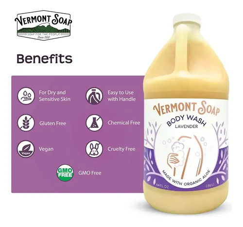 Jabón Corporal Vermont Natural Con Manteca De Karité 1,89 L