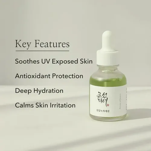 Sérum Té verde Panthenol Beauty Of Joseon Calming Serum día/noche para piel sensible de 30mL 30+ años