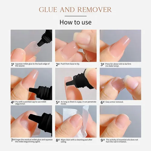 Gel Adhesivo Para Uñas Y Adhesivo Sólido Para Uñas, Pasta Fa