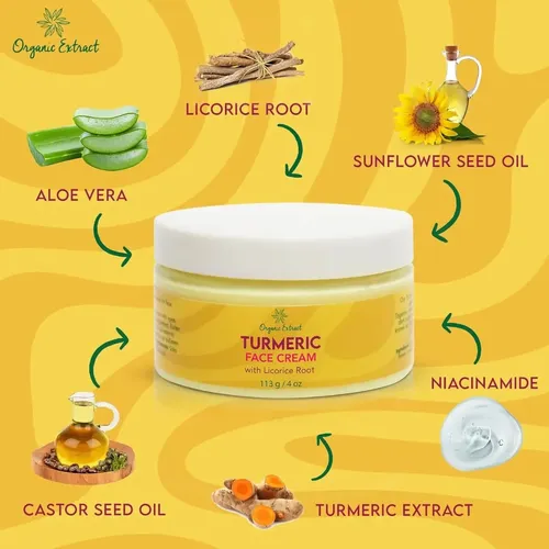 Crema Aclarante Facial Con Cúrcuma Y Niacinamida Tratamiento Todo Tipo De Piel Día/noche