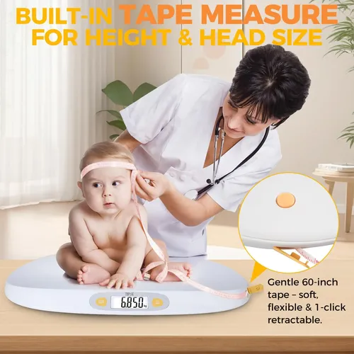 Balanza Digital Para Bebés Tipre 25 Kg Con Cinta Métrica Y P