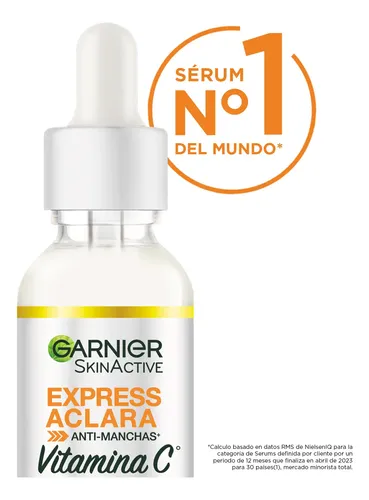 Garnier Serum Iluminador Vitamina C Niacinamida 30ml Vegana
