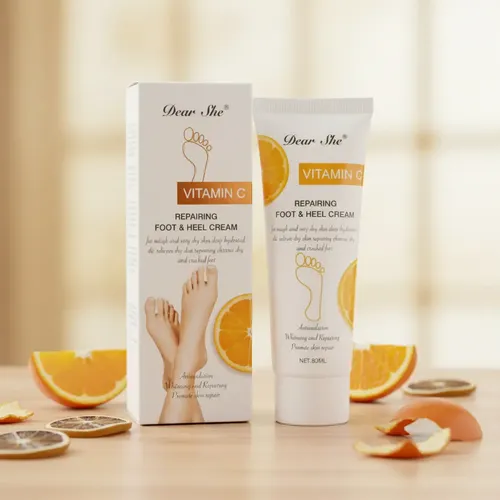 Crema Hidratante Reparadora Pies Talón Vitamina C 80ml Fragancia Naranja