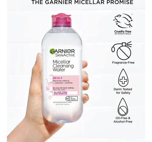 Agua Micelar Garnier 100 Ml Limpiador Facial Todo En 1