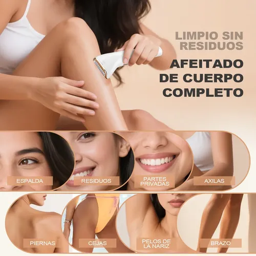 Depiladora Eléctrica Para Mujer 5 En 1 Rasuradora Recargable