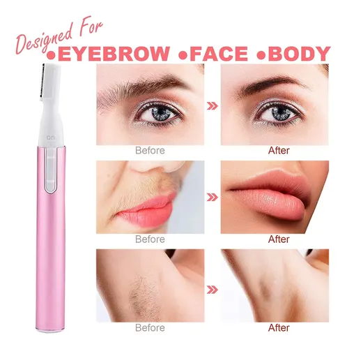 Depiladora Eléctrica Facial Y Corporal Rosa Compacta