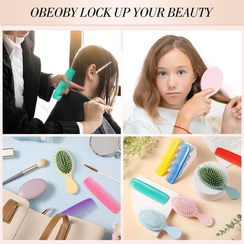 Set De Cepillos Obeoby Mini Para Cabello Húmedo Y Peine Anch