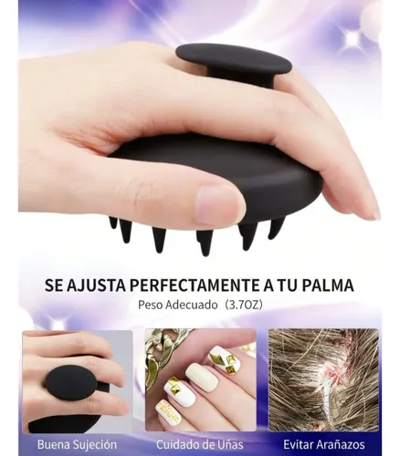 Set De 2 Cepillos De Masaje Para Cabello, Negros** Tt