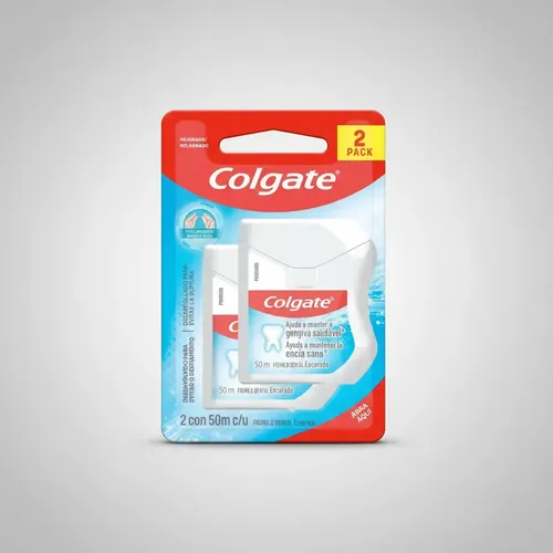 Hilo dental Colgate Hilo Dental Encerado 50 m 2 u