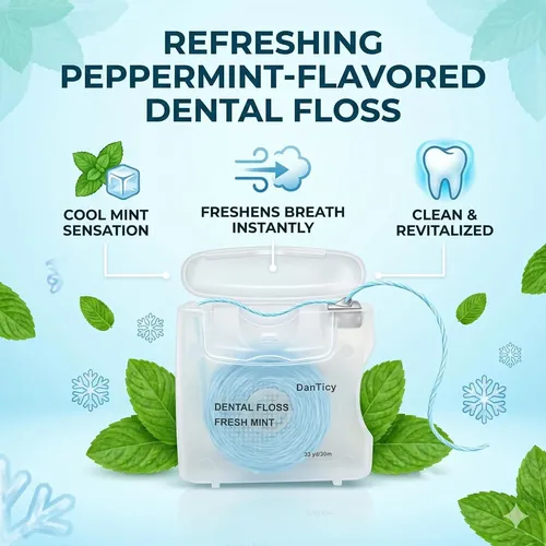 Hilo Dental Encerado Menta Para Chicos 2 Unidades