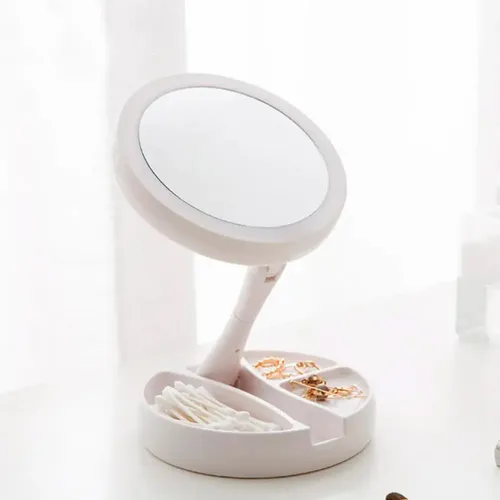 Espejo De Maquillaje Profesional Con Luz Led Y 10x