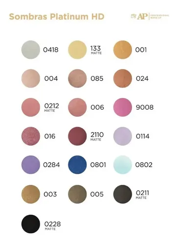 Sombras Profesionales Andrea Pellegrino Hd Super Pigmentas Color 228 Hd