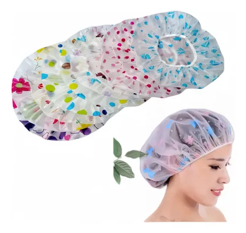 6 Gorros De Baño Elásticos Reutilizables E Impermeables