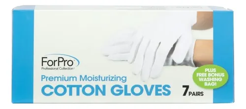 Guantes Algodón Blancos 7 Pares Hidratantes Piel Sensible