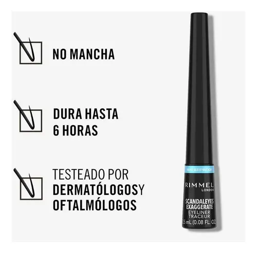 Rimmel Delineador Ojos Líquido Waterproof Exaggerate Black