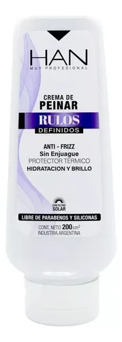HAN Rulos Definidos Crema Peinar Antifrizz 200ml Protección Térmica Cabello Rizado