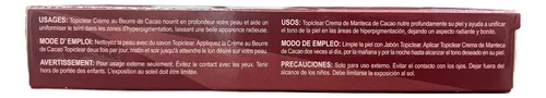 Manteca De Cacao Cream Topiclear, Tubo De 52 Ml, Paquete De