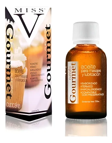 Aceite Lubricante Masaje Corporal Miss V Gourmet Cupcake