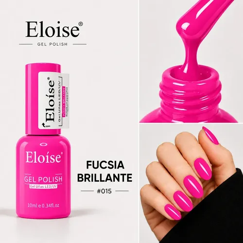 Esmaltes Semipermanentes Eloise Para Uñas Uv/led A Elección Fucsia Brillante 15