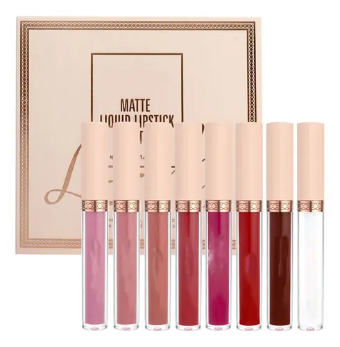 Set De 8 Lápices Labiales Líquidos Mate Mate Que No Se Decol