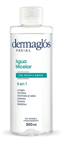 Agua Micelar Dermaglós Piel Mixta A Grasa X 200 Ml