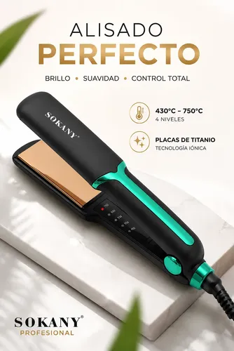 Planchita Pelo Profesional Sokany Alisadora 4 Nivel 750°