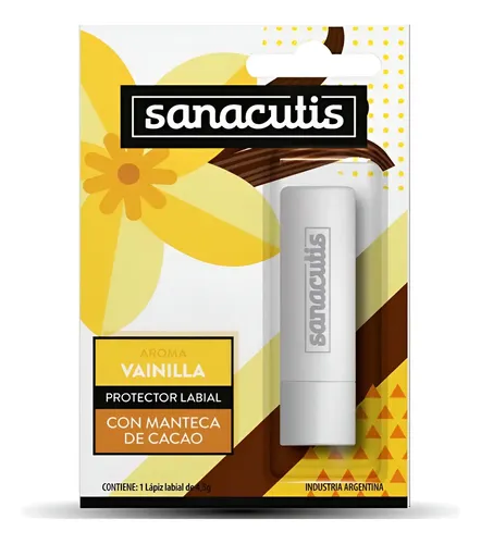 Sanacutis Bálsamo Labial Vainilla X 4.5g – Manteca De Cacao